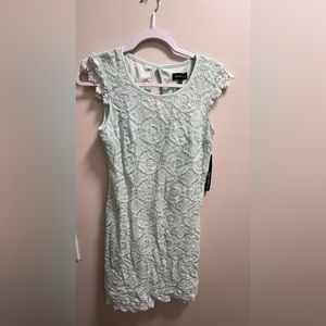 Sequin hearts lace Mini Dress